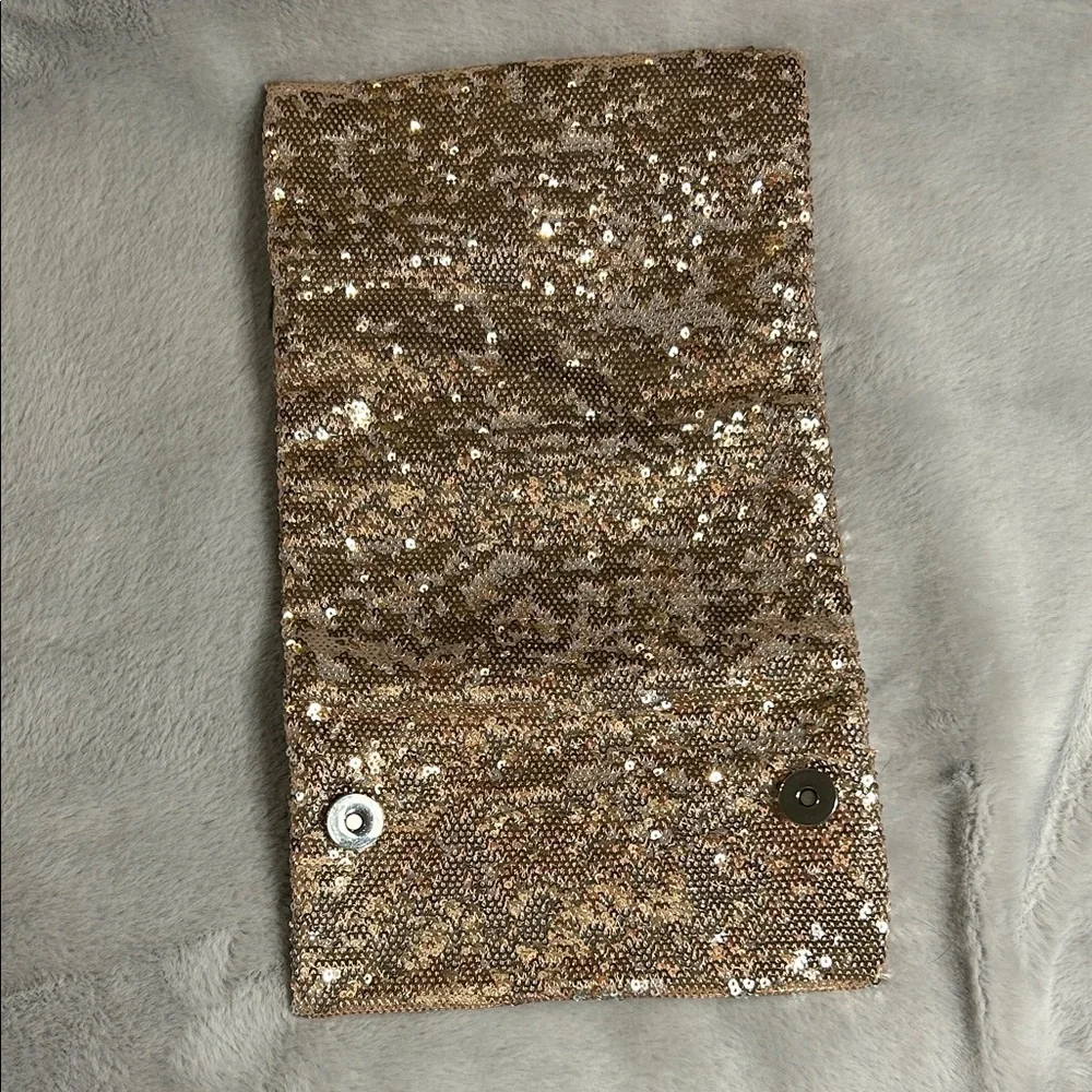 Sequined Trifold Clutch Bag